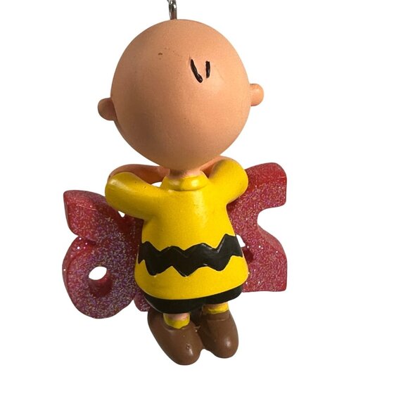 Hallmark 2016 Charlie Brown Peanuts Christmas Ornament W/ Glittered Red Numbers - Picture 3 of 6